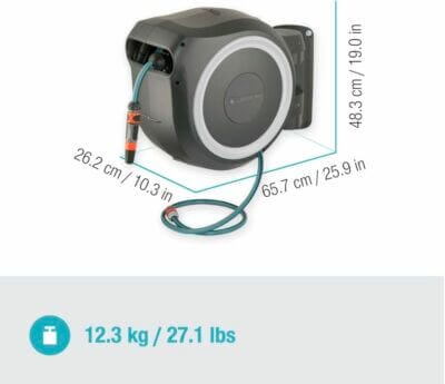 Gardena RollUp XL: 35m Qualitätsschlauch, frostsicher, platzsparend und bequem für mühelose Gartenpflege.