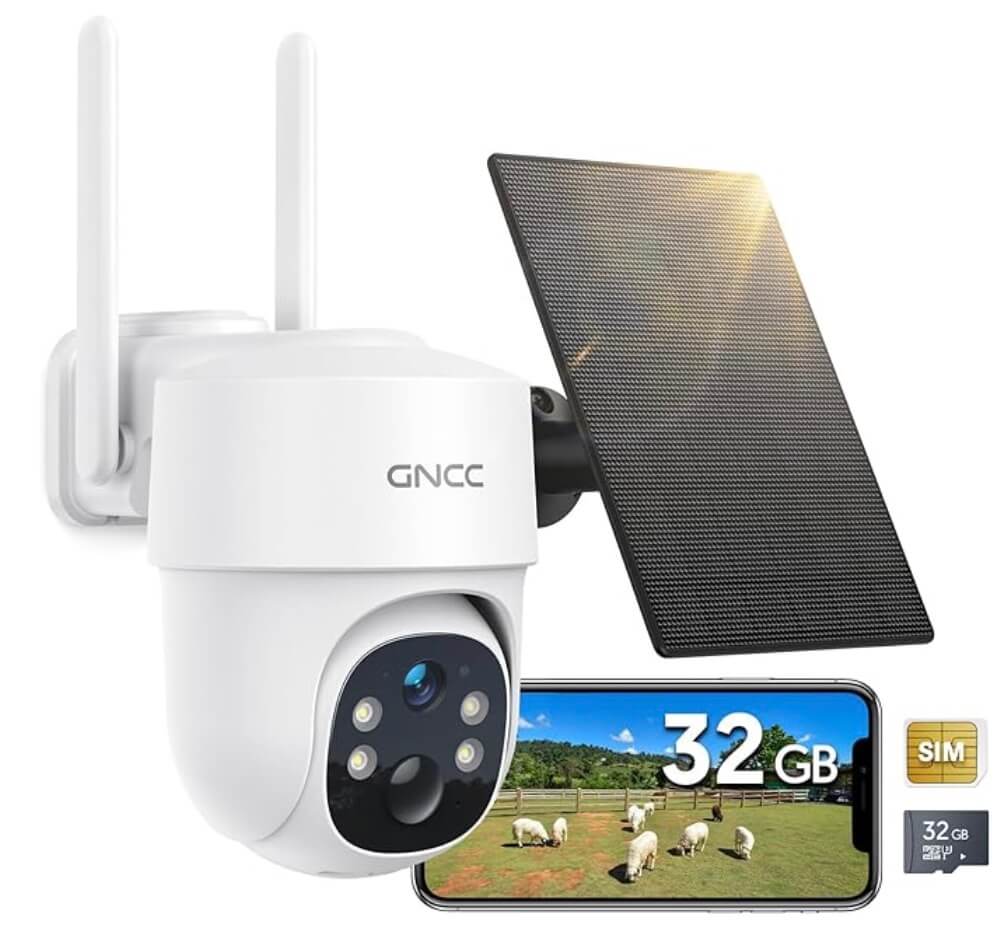 GNCC 4G LTE Überwachungskamera – 40% Rabatt