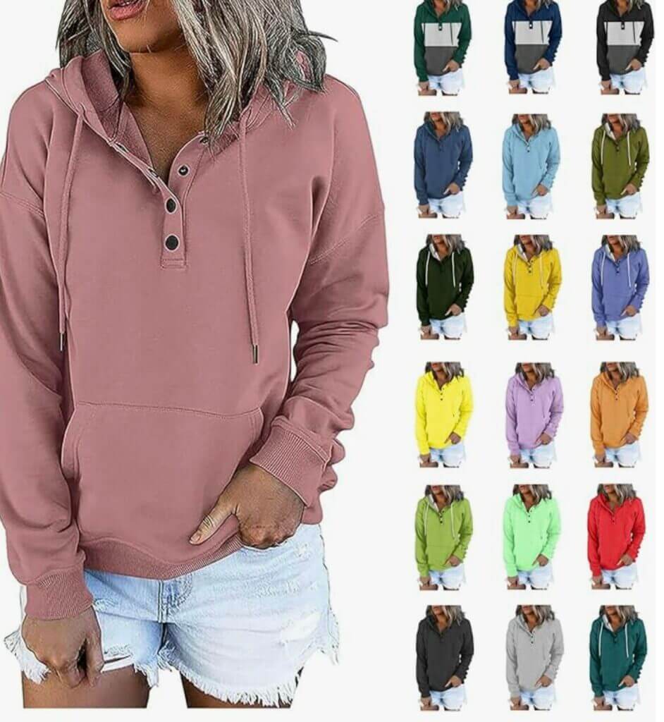 WANGTIANXUE Kapuzenpullover für Damen – 70% Rabatt