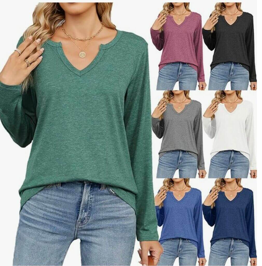 KODMNSW Langarmshirt für Damen – 60% Rabatt