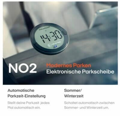 OOONO P-DISC NO2 mit automatischer Parkzeit-Einstellung