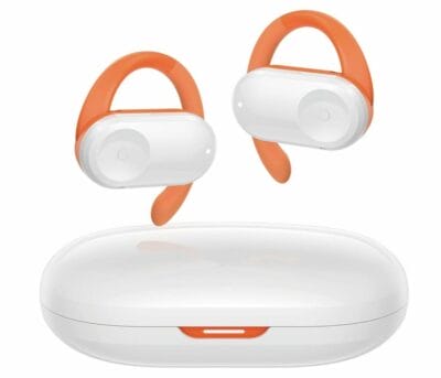 Open Ear Bluetooth Kopfhörer weiß orange