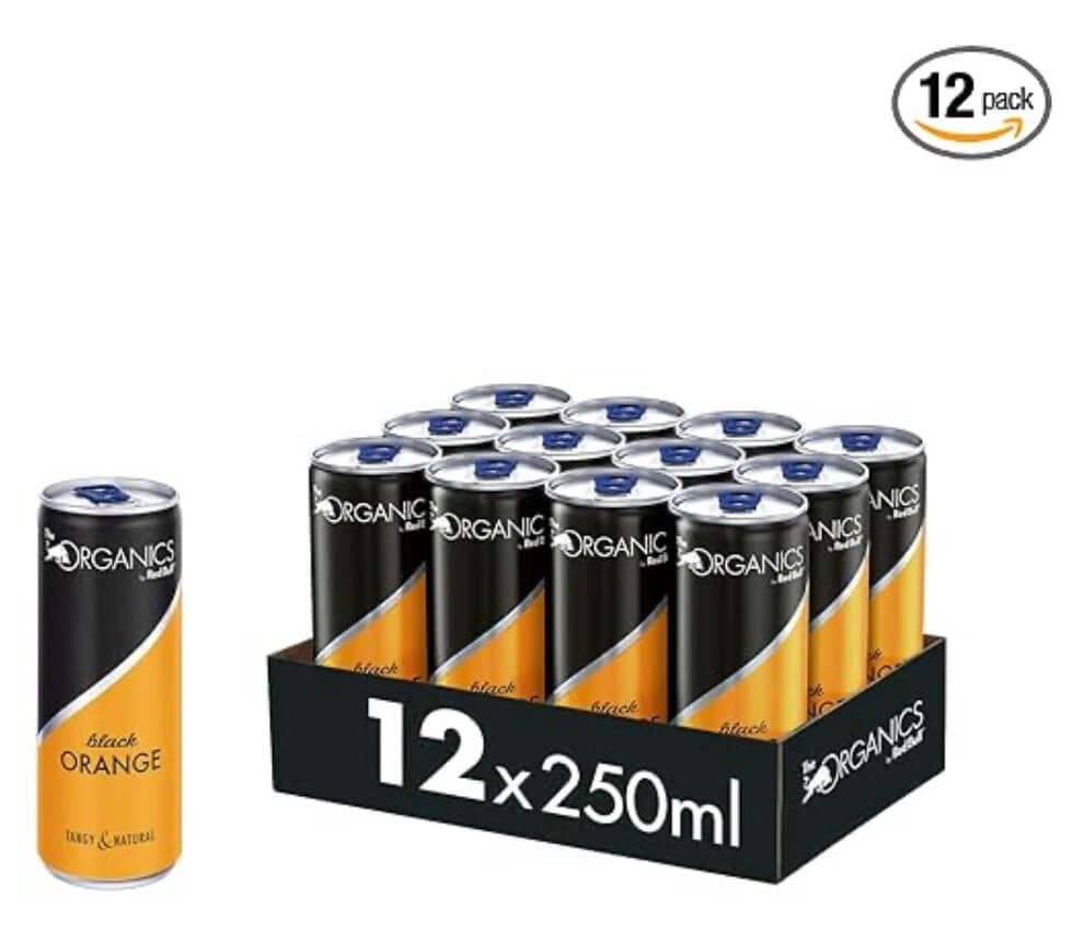 Organics by Red Bull Black Orange – 12er Palette Dosen – 46% Rabatt