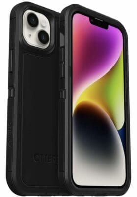 OtterBox Defender XT Hülle für iPhone 14 Plus, Ansicht Vorher- und Rückseite.