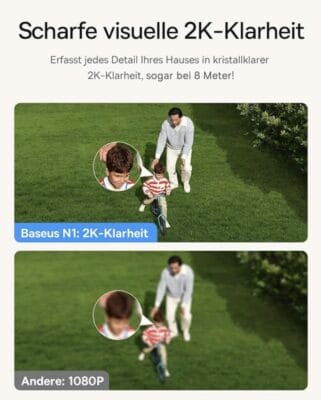 Überwachungskamera für Außen mit klaren Bildern bis zu 8 Metern 