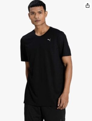 PUMA T-Shirt in Schwarz: dryCELL-Technologie, Rundhals, 100% Polyester, pflegeleicht, reduziert Reibung, optimaler Komfort.