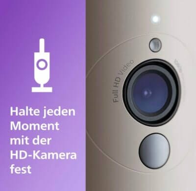 Philips Avent Babykamera: Sichere Überwachung mit App, Nachtsicht, Gegensprechfunktion, Schlaflieder und 2-fach Zoom.