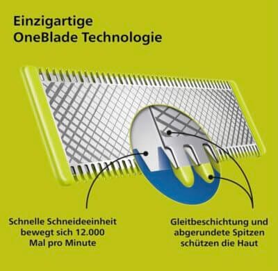 Philips OneBlade Pro360: Vielseitiger Rasierer, präzises Trimmen, 360-Grad-Klinge, 14 Längeneinstellungen, inkl. Reiseetui.