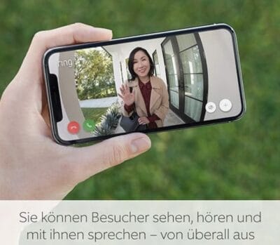 Ring Video Doorbell Videoansicht auf Smartphone