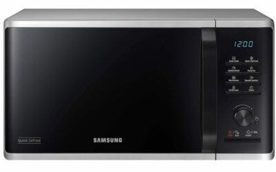 Perfekte Küche: Samsung Mikrowelle mit Keramik-Emaille, QuickDefrost, Warmhalte-Funktion und 23L Garraum, 800W.