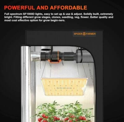 Spider Farmer LED Grow Lampe SF1000D - 30% Rabatt 6 Spider Farmer SF1000D: Hochwertige LED Grow Lampe, Samsung Dioden, 100W, energieeffizient, ideal für Indoor-Anbau.
