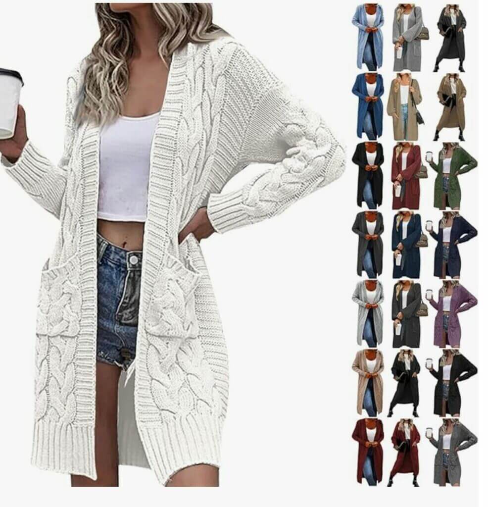 DHYUEN Strickjacke für Damen – 50% Rabatt