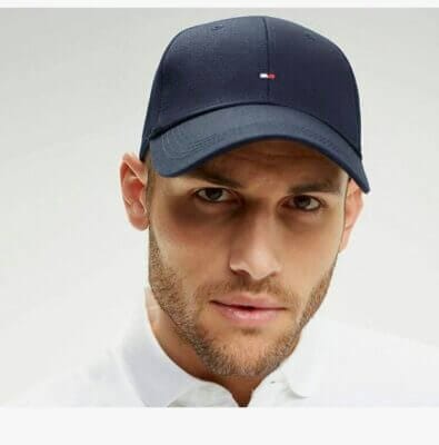 Tommy Hilfiger Herren Kappe, dunkelblau, Logo, Tragebild