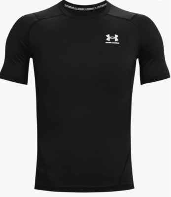 Under Armour Herren Funktionsshirt schwarz, mit weißen Details, Logo 