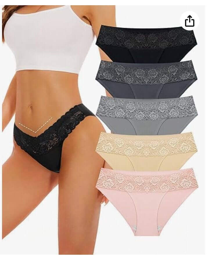 Evolyline Slips für Damen (5er-Pack) – 50% Rabatt