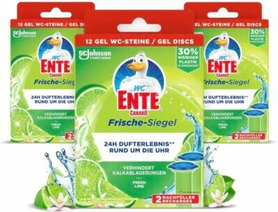 WC-Ente Frische-Siegel Nachfüller im 3er Pack mit dem Duft von frischer Limone