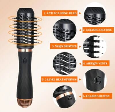 6 in 1 Airstyler Set mit vielen Funktionen für einfaches Styling 