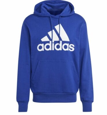 Adidas HERREN HOODIE in blau mit weißem adidas Logo auf der Brust