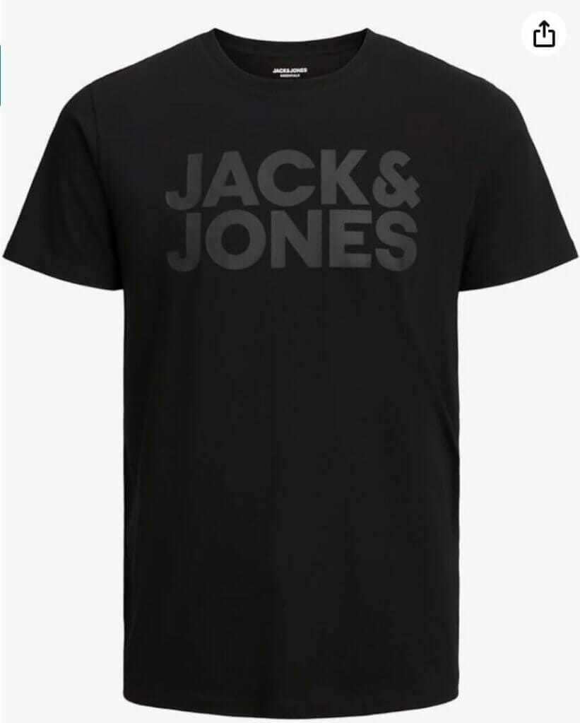 JACK & JONES Herren T-Shirt in Schwarz – 38% Rabatt