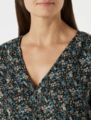 ONLY Damen Kleid mit V-Ausschnitt und tollem Muster 