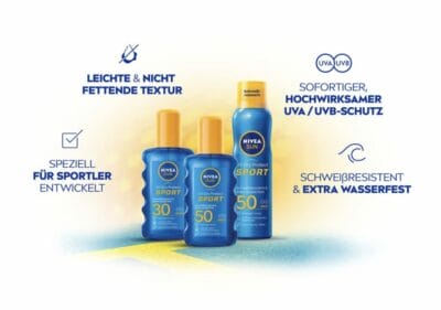 NIVEA SUN UV Dry Protect Sport Sonnenspray extra für Sportler entwickelt 