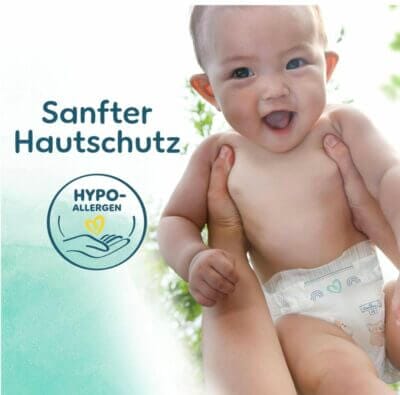 Hypo-Allergene Pampers Baby Windeln der Größe 3 mit sanftem Hautschutz