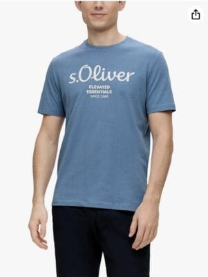 Stilvolles s.Oliver T-Shirt: 100% Baumwolle, Rundhals, kurze Ärmel, Regular Fit, leicht zu pflegen.