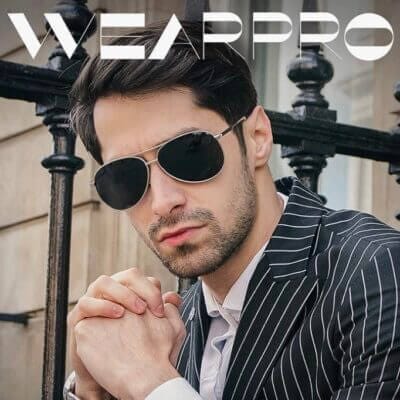 Stilvolle wearPro Sonnenbrille: UV400-Schutz, polarisierte Gläser, Premium Metallrahmen – ideal für Herren und Damen.