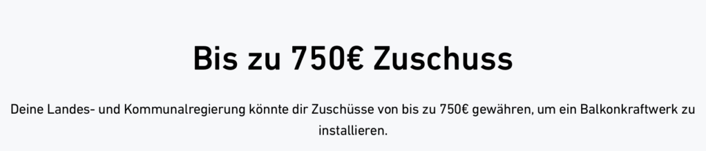 Bis zu 750 € Zuschuss für Balkonkraftwerke