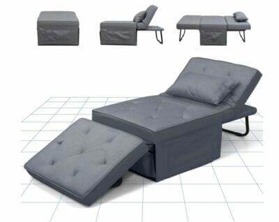 FLEXISPOT Schlafsessel mit Hocker in grau