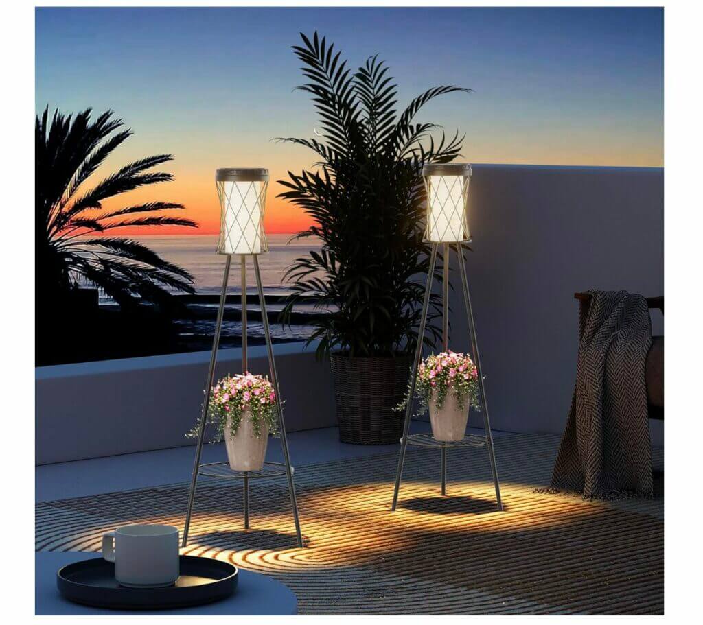 Fitop LED Solar Stehlampe (2 Stück) – 58% Rabatt