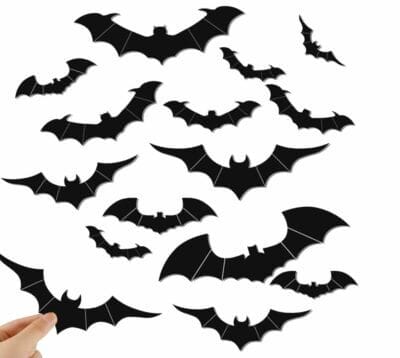 Gruselige Fledermaus-Deko: Wetterfest, ideal für Halloween-Partys und Gothic-Themen, vielseitig einsetzbar.