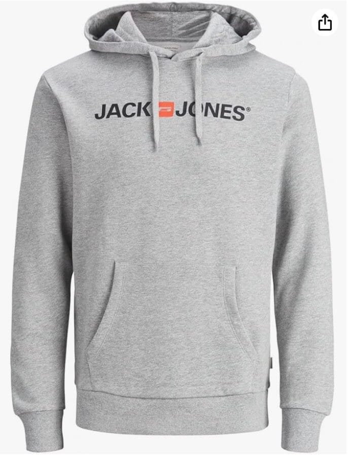 JACK & JONES Kapuzenpullover White Melange – 39% Rabatt