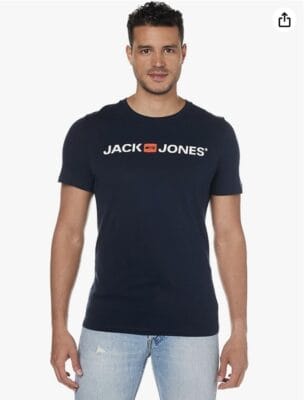 Stylisches T-Shirt von JACK & JONES: Slim Fit, Rundhals, maschinenwaschbar, mit dezentem Logo-Print.