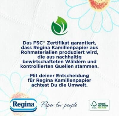 FSC Zertifiziertes Toilettenpapier von Regina
