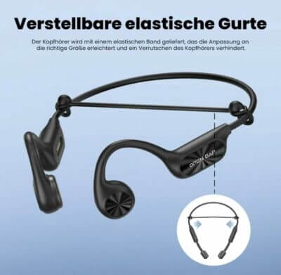 Bluetooth Sport Kopfhörer schwarz verstellbar