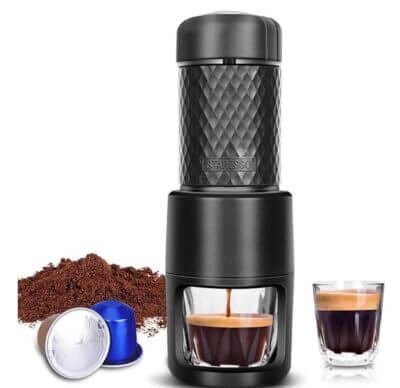 Espressomaschine in schwarz