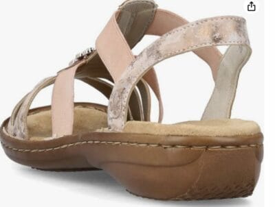 Rückseite der Rieker Damen Riemchensandalen