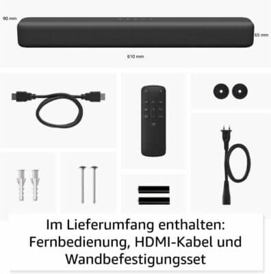 Amazon Fire TV Soundbar - 36% Rabatt 6 Lieferumfang Amazon Fire TV Soundbar