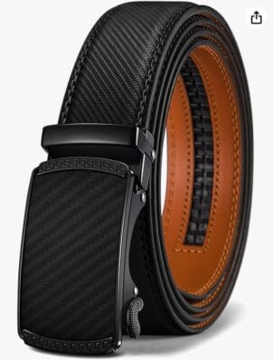 BULLIANT Ledergürtel für Herren: Automatikschließe, beidseitig nutzbar, präzise Größenanpassung, Geschenkbox inklusive.