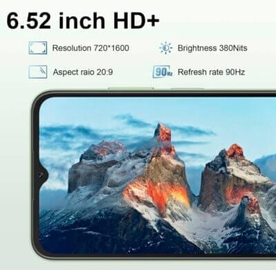 Blackview A52 Pro: 8GB RAM, 128GB Speicher, 90Hz HD+ Display, Android 13, langlebiger 5180mAh Akku.