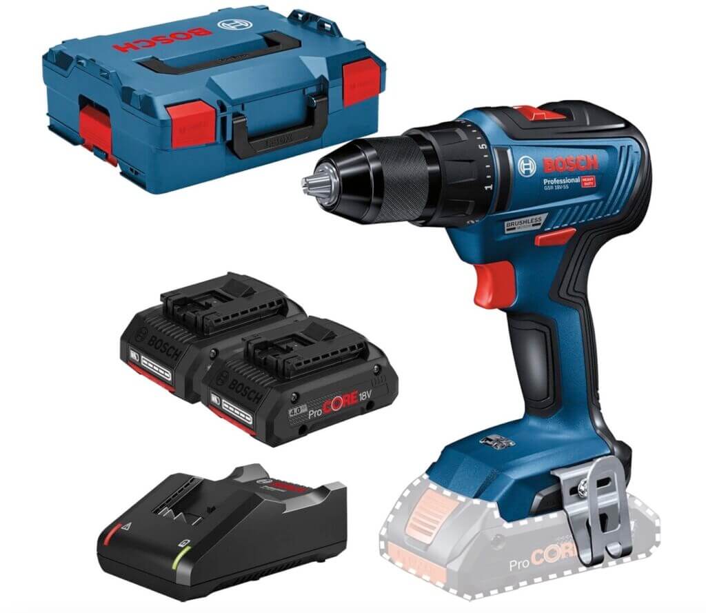 Bosch Professional 18V System Akku Bohrschrauber GSR 18V-55 – 57% Rabatt