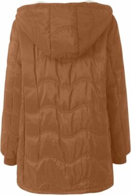 Braune Damen Winterjacke mit warmer Fütterung 