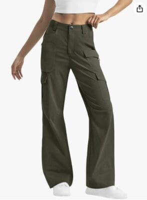 Lässige Cargohose Damen – High Waist Baggy Passform, vielseitig, komfortabel und in verschiedenen Farben erhältlich.