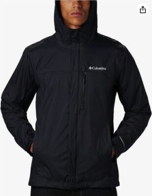 Columbia Pouring Adventure Jacket: Wasserdichte Herren-Regenjacke, atmungsaktiv, leicht verstaubar, ideal für Outdoor.