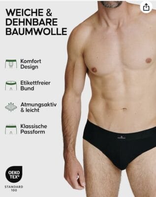 6er Pack DANISH ENDURANCE Herren Slips – langlebiger Komfort für jeden Tag.
