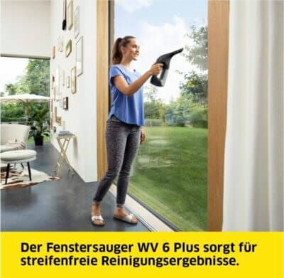 Extra lange Akkulaufzeit und praktische Sprühflasche: Der Kärcher WV 6 Plus.