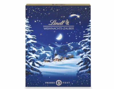 Versüße die Weihnachtszeit mit Lindt: 24 Pralinen-Sorten aus nachhaltigem Anbau in einem eleganten Adventskalender.