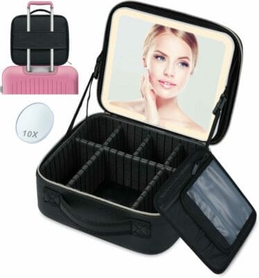 Reise Make up Tasche mit Spiegel und Licht 