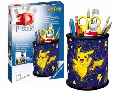 Pokémon Fan? Entdecke das Pikachu 3D Puzzle Utensilo – praktische Aufbewahrung für deinen Schreibtisch!